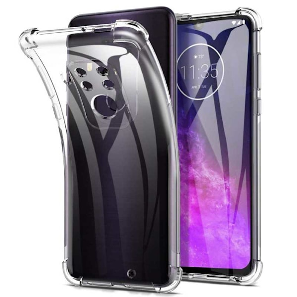 Motorola One Zoom Stødabsorberende Silikone Shell Shockr Transparent
