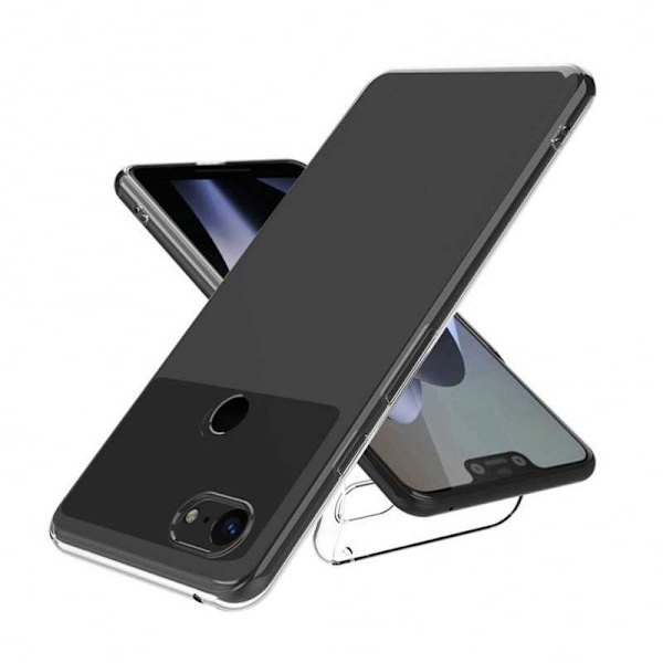 Yksinkertainen Google Pixel 3 XL -iskuja vaimentava silikonikuori Transparent