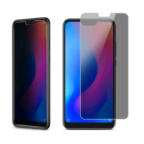 2-PACK Mi A2 Lite Privacy Härdat glas 0.26mm 2.5D 9H Transparent