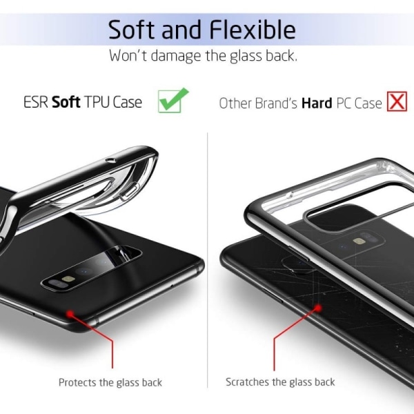 Samsung S10 Plus eksklusivt støtdempende gummi skall (SM-G975F) Black