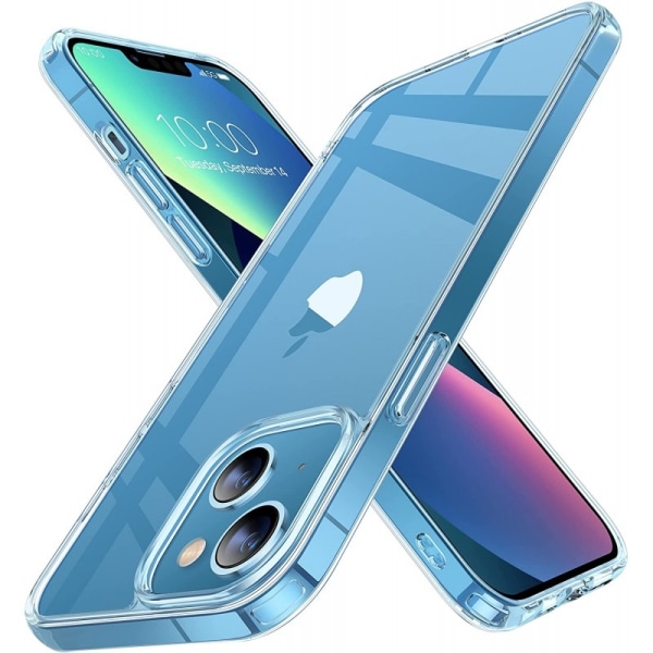 iPhone 13 stødabsorberende silikone cover Enkelt Transparent