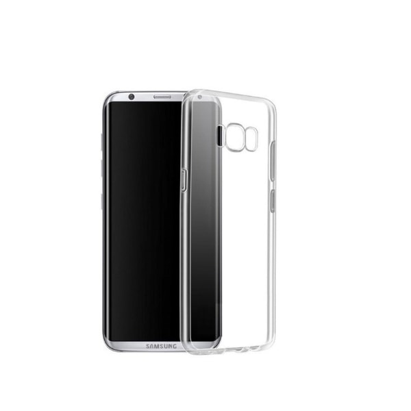 Samsung S8 stødabsorberende silikonetui Enkelt Transparent