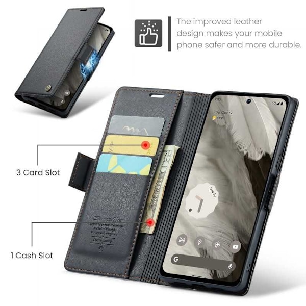 CaseMe Skin Pro Fodral Google Pixel 8 Svart