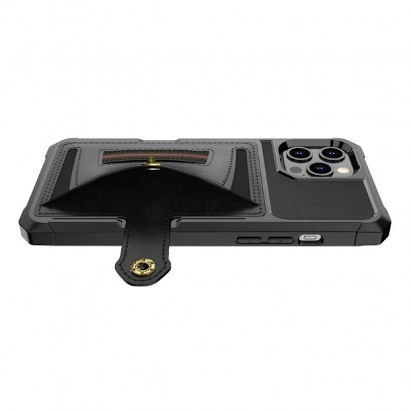 iPhone 11 Pro Max Iskunkestävä kansi korttipaikalla Solid V2 Black