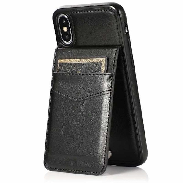 iPhone XS Max Mobilskal Korthållare 5-FACK Retro V3 Rosenguld