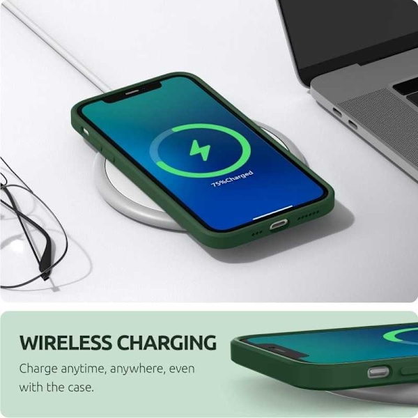 iPhone 11 Pro Max Gummibelagd Mattgrönt Skal Kameraskydd Liquid - Grön