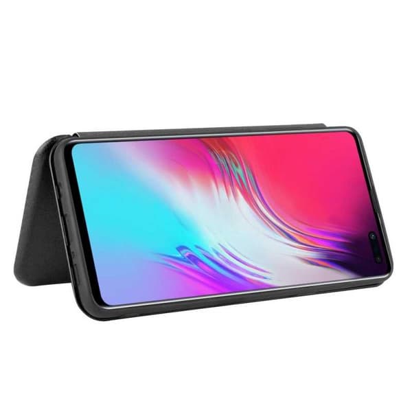 Samsung S10 Plus Flip Case -korttipaikka CarbonDreams Black