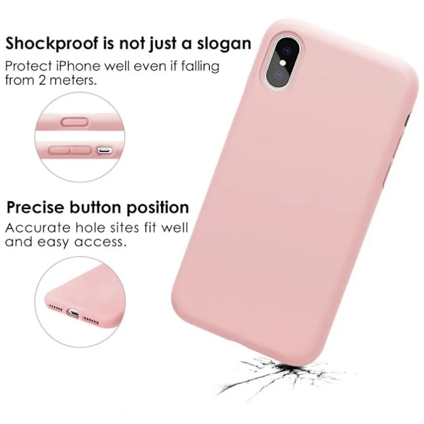 Gummibelagt stilfuldt cover 3in1 iPhone XS Max - Pink