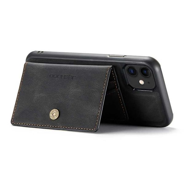 iPhone 11 Iskunkestävä kotelo magneettisella korttitelineellä JeeHood Black