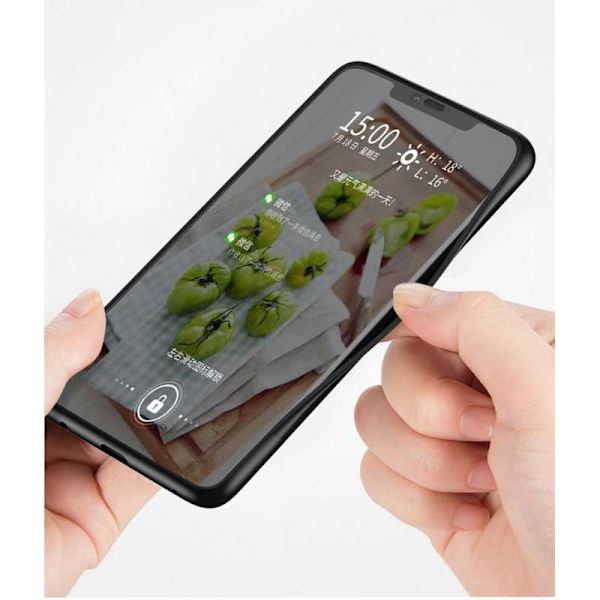 iPhone XR Marble Shell 9H hærdet glas bagside glas bagside V2 Black Svart/Guld