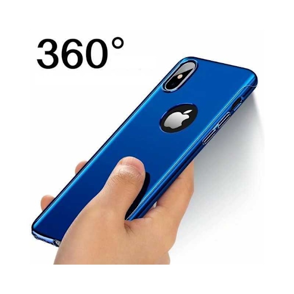 iPhone XS Max 360° 3i1 FullCover Shell V2 0,26 mm 9H glas Svart