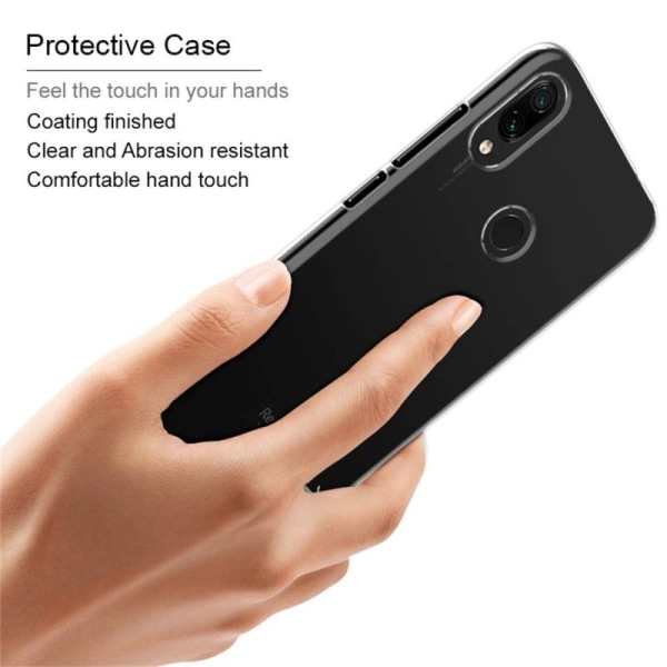 Redmi Note 7 iskuja vaimentava silikonikuori, yksinkertainen Transparent