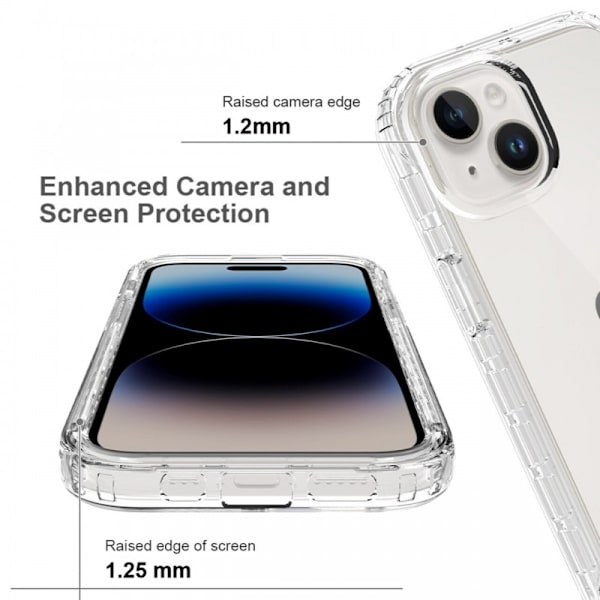iPhone 15 Plus Heltäckande Premium 3D Skal 3in1 ThreeSixty Clear