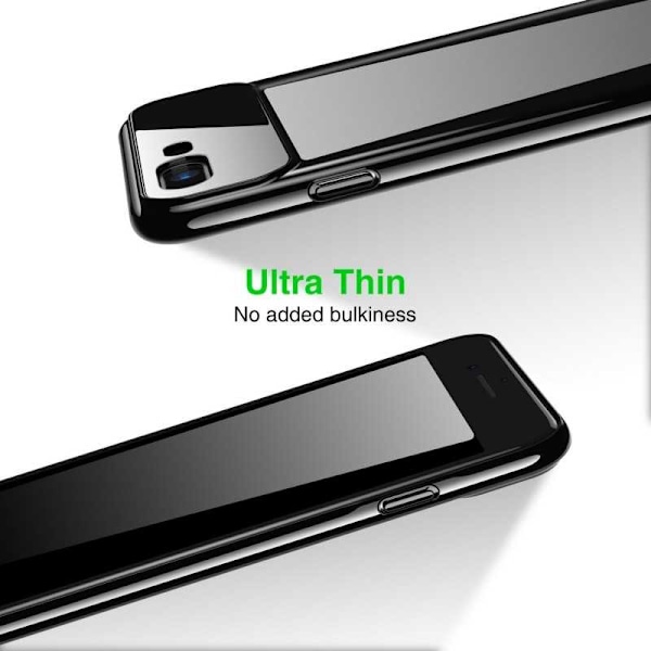 iPhone 8 Plus Ultratunnt Stötdämpande Skal Blanc Svart