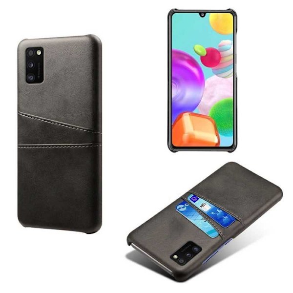 Samsung A41 Skal Korthållare Retro V2 Svart