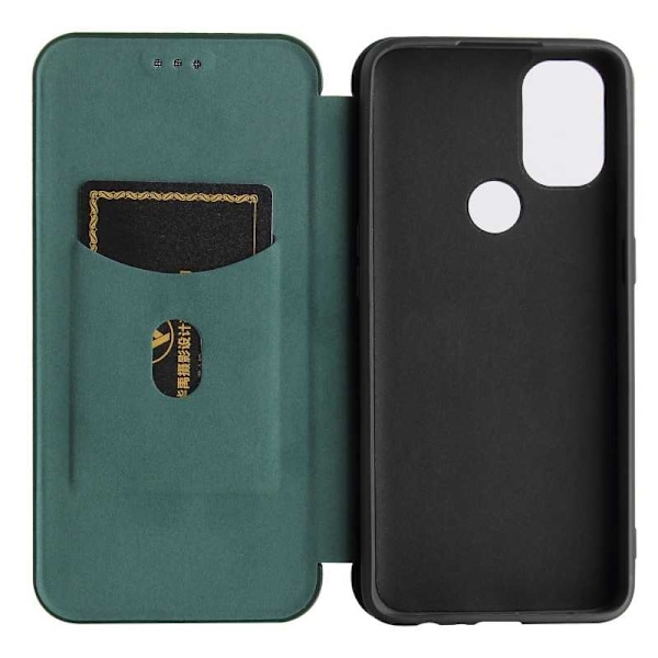 OnePlus Nord N10 Flipfodral Kortfack CarbonDreams Grön Grön