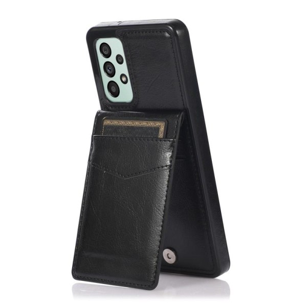 Samsung A53 5G Mobile Shell Card Holder 5-Union Retro V3 Black