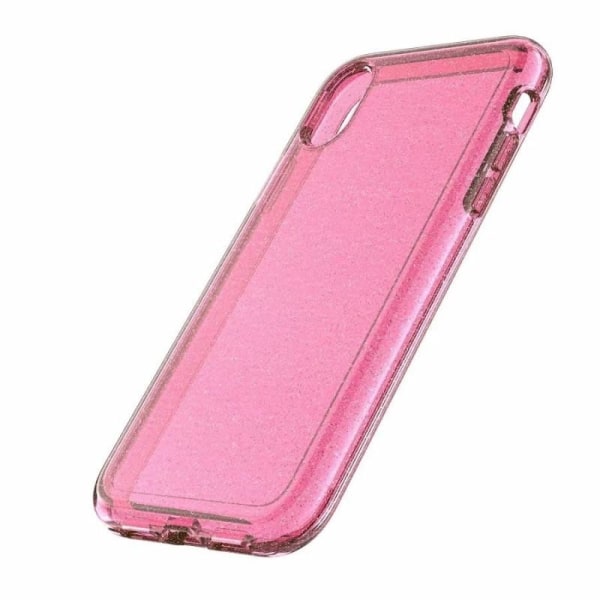 iPhone XR Støtdempende mobiltelefonveske Sparkle Black Rosa