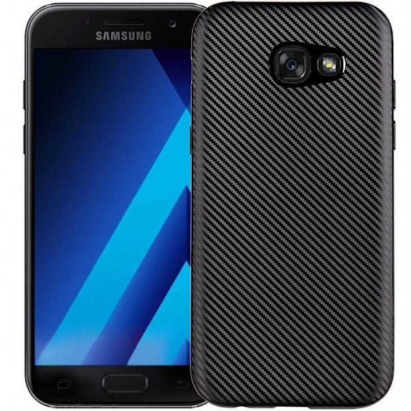 Samsung J4 Plus 2018 iskunkestävä suojus FullCarbon V2 Black