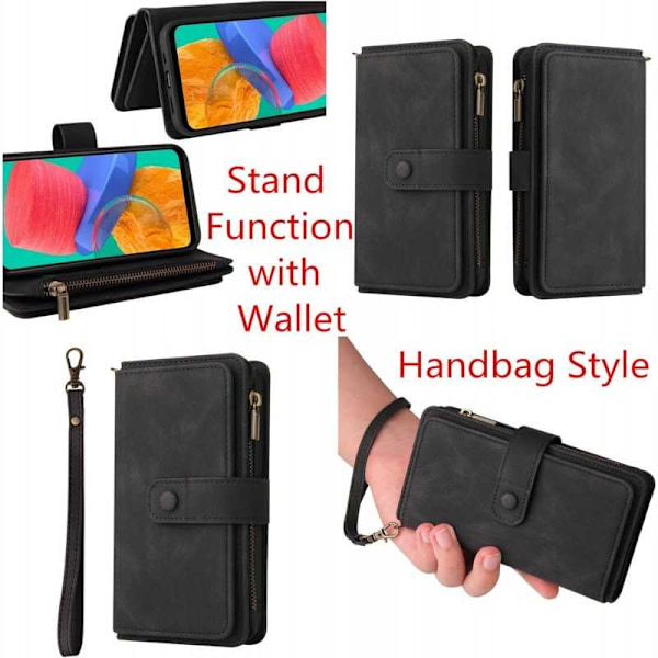 iPhone 12 / 12 Pro Multifunktionellt Plånboksfodral Zip 13-Fack