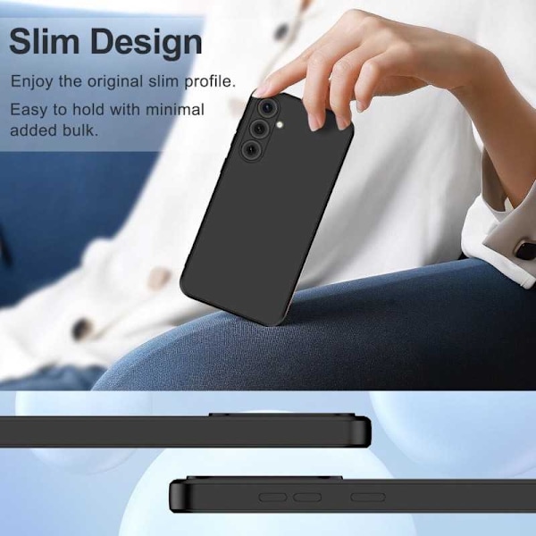 Samsung S23 FE blødt gummibelagt mat sort cover