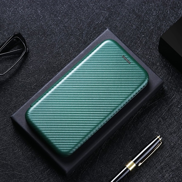 Samsung S20 Plus Flip Case Kortrum CarbonDreams Grøn Green