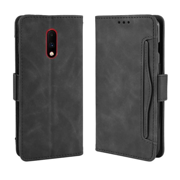 Oneplus 7 -lompakkokotelo PU-nahkainen 6-FACK Winston V3 Black