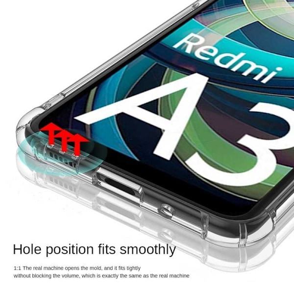 Redmi A3 Stöttåligt Skal med Förstärkta Hörn