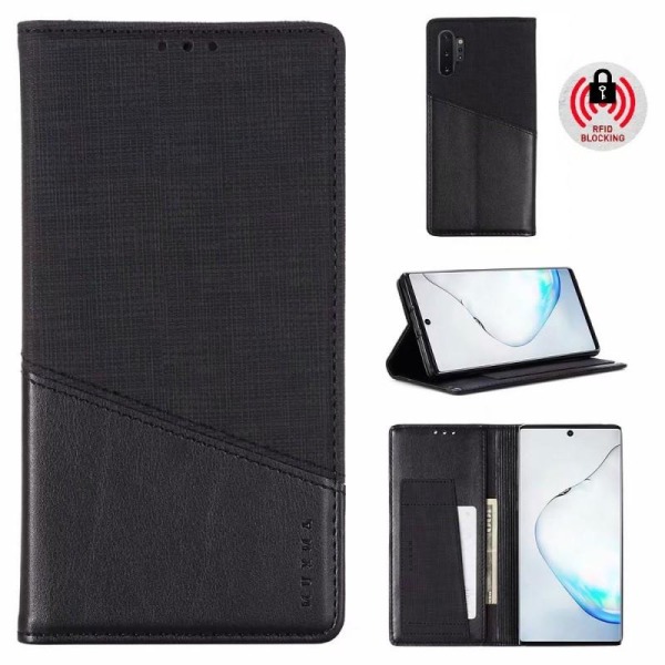 Samsung Note 10 Plus Elegant PU-lærveske med RFID-blokk Black