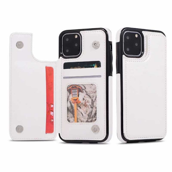 iPhone 11 Pro Max Stødsikker Cover Kortholder 3-SLOT Flippr Svart