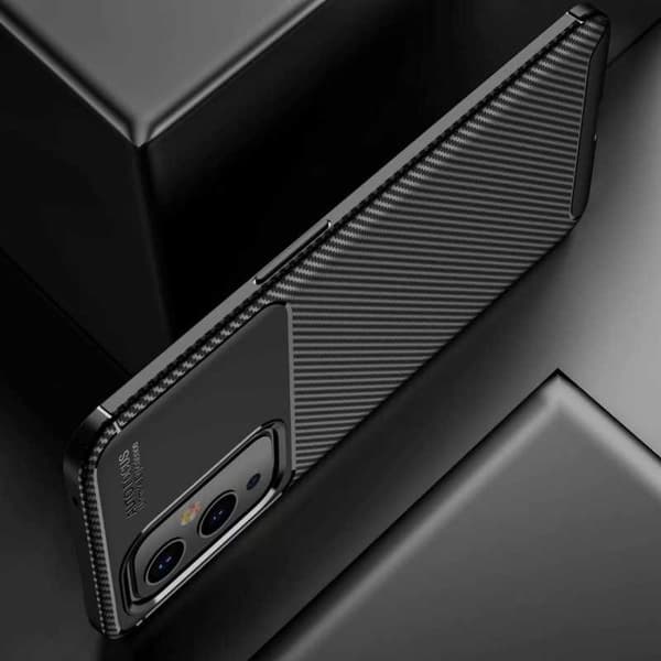 OnePlus 9 Iskunkestävä ohut kansi FullCarbon V4 Black