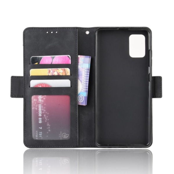 Samsung A71 lompakkokotelo PU-nahkainen 6-POCKET Winston V3 Black