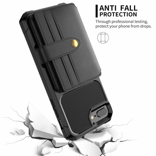iPhone 6/6S Shockproof Premium Cover 11-SLOT Solid V4 Black