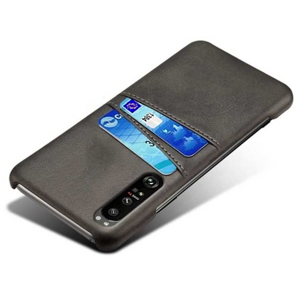 Xperia 1 III stødabsorberende kortholder Retro V2 Black