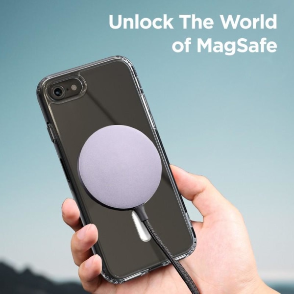 iPhone 7/8/SE (2020&2022) gjennomsiktig støtdemperveske MagSafe- Transparent