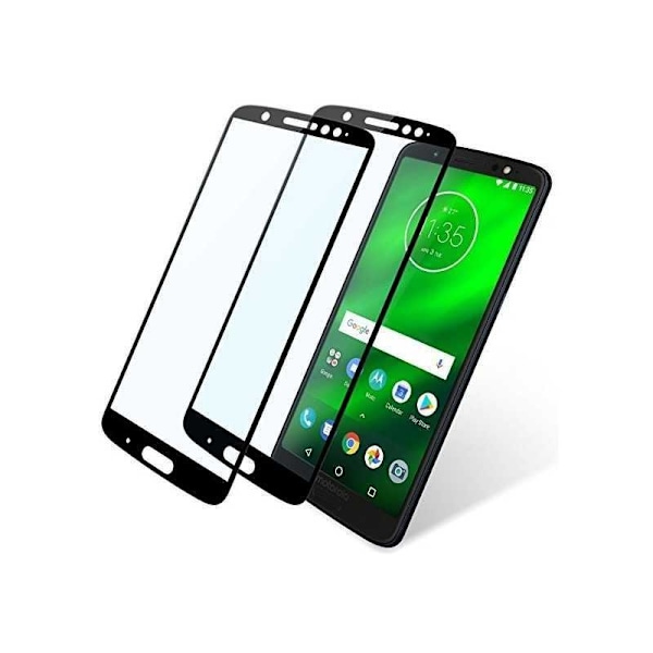 Moto G6 Plus Hærdet glas 0,26 mm 2,5D 9H Fullframe Svart