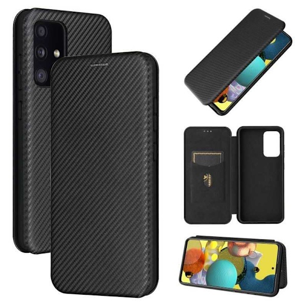 Samsung A13 4G Flip Case Kortrum CarbonDreams Svart