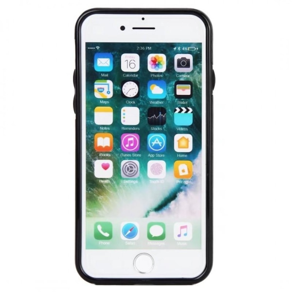 iPhone 6/6S Stöttåligt Skal Korthållare 3-FACK Flippr Svart
