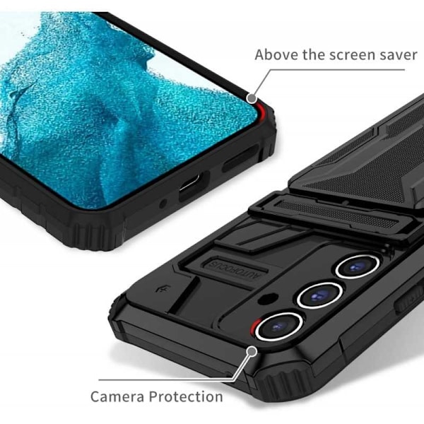 Samsung S24 Plus Stöttåligt Skal Kickstand & Kortfack ThinArmor V3