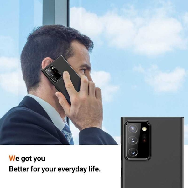 Samsung Note 20 Ultra Kumipinnoitettu mattamusta Cover Basic V2 Black