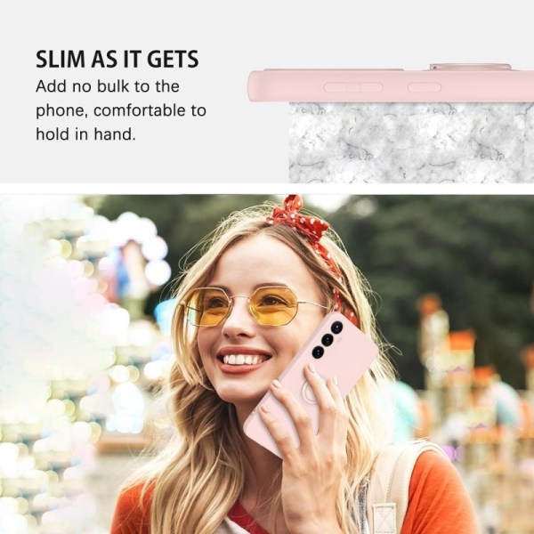 Samsung S24 Stöttåligt Skal med Ringhållare CamShield - Rosa