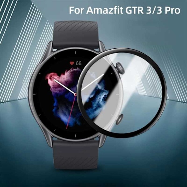 2-PACK Amazfit GTR 3 FullFrame 3D Härdat glas 0.26mm 9H Transparent
