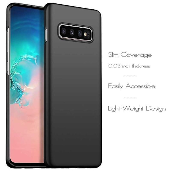 Samsung S10e Ultratunn Gummibelagd Mattsvart Skal Svart