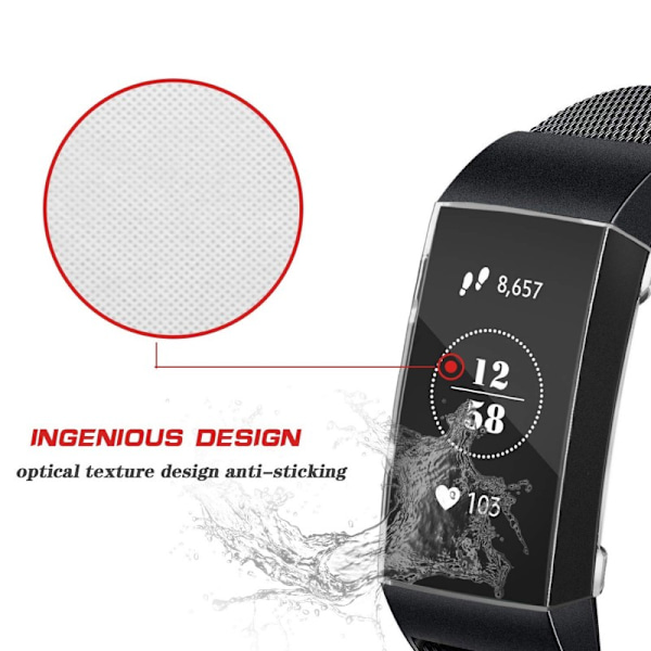 2-PACK Full Coverage Ultratynd TPU Cover Fitbit Charge 3 Liquid Transparent