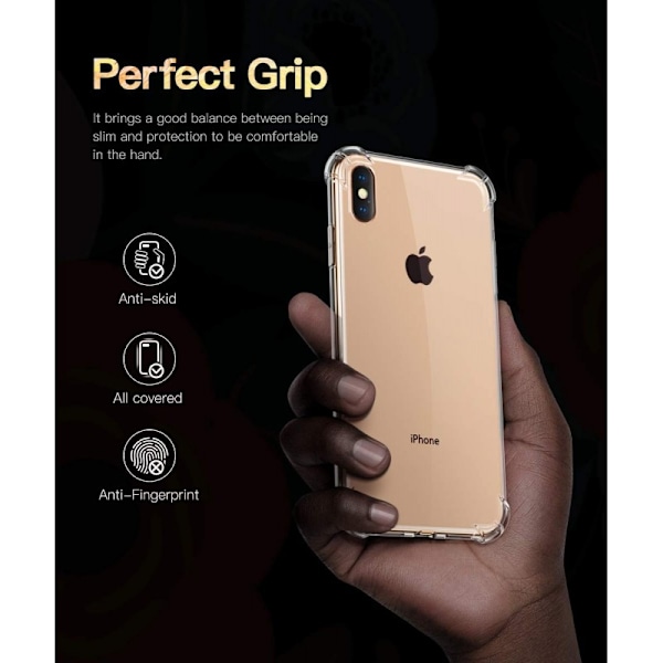iPhone XS Max stødabsorberende silikone Shell Shockr Transparent