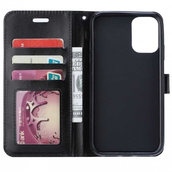 OnePlus Nord N100 Pung Etui PU Læder 4 RUMM Black