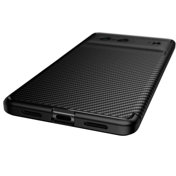 Pixel 7A stødsikkert slankt cover FullCarbon V4 Black