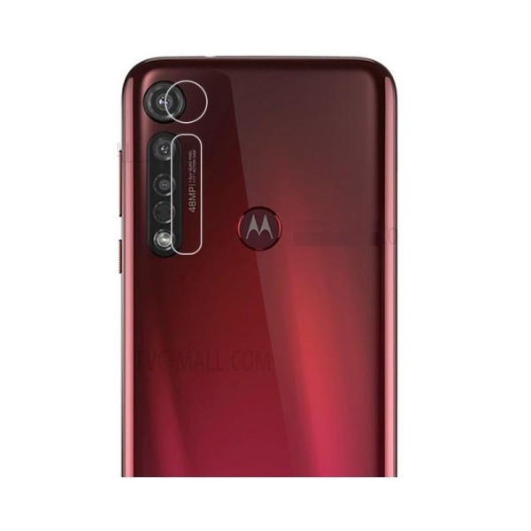 2-PACK Motorola Moto G8 Plus kameralinsedeksel Transparent