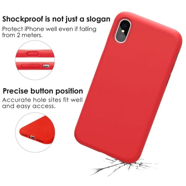 Gummibelagt stilig deksel 3in1 iPhone X / XS - Rød
