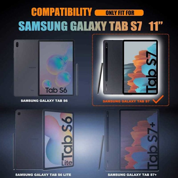 Samsung Tab S7  / Tab S8 Härdat glas 0.26mm 2.5D 9H Transparent